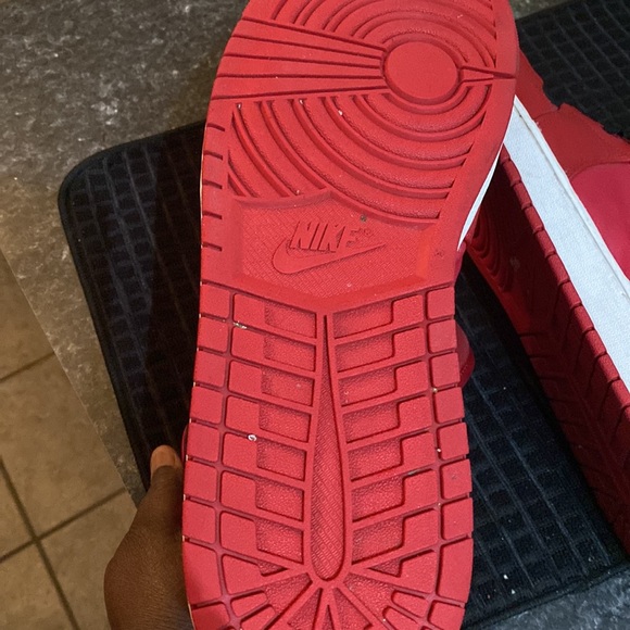 Jordan Red and Black High-Top Sneakers - Picture 5 of 6